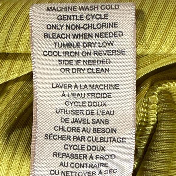 Philosophy Amber Yellow Velvet Textured Boyfriend Button Down Shirt L - Picture 6 of 9